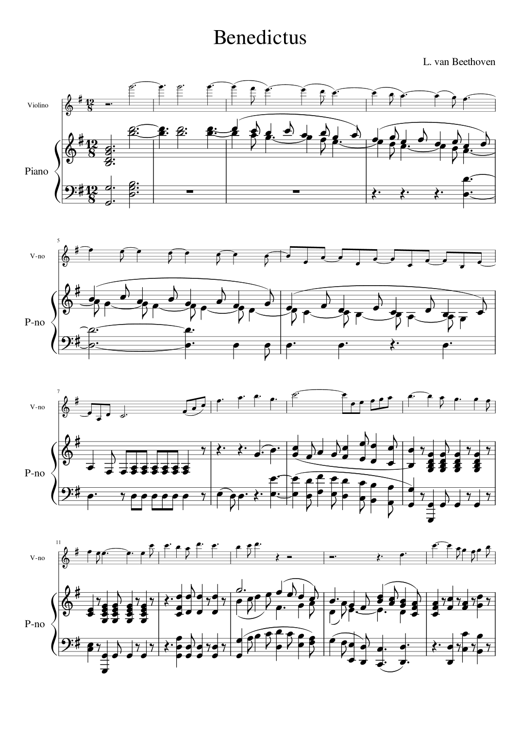 Missa Solemnis - Benedictus Violin Solo (arr. Joanna Trzaska)