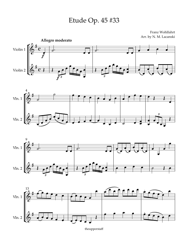 Etude Op. 45 #33 (arr. Nick M Lacanski)