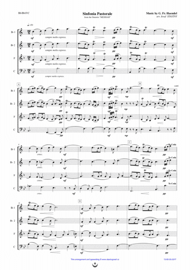 Sinfonia Pastorale (Messiah) (arr. Josef STASTNY)