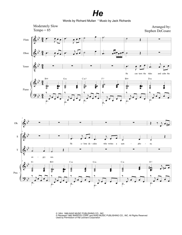 He (arr. Stephen DeCesare)
