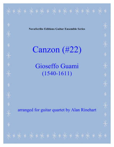 Canzon (#22)  arr. for guitar quartet (arr. Alan Rinehart)