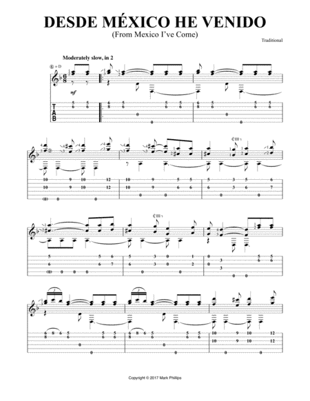 Desde México he venido (From Mexico I’ve Come) (arr. Mark Phillips)