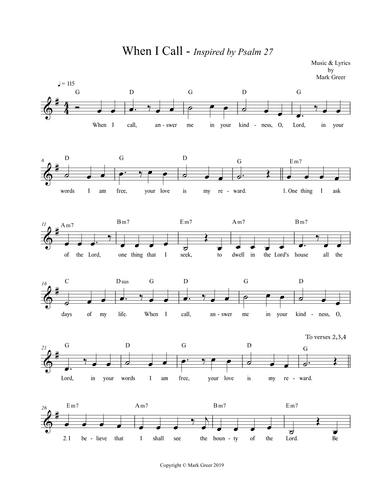 When I Call - Inspired by Psalm 27