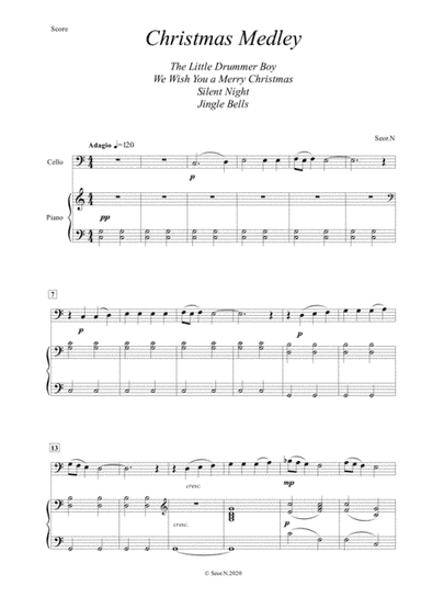 Christmas Medley for Cello and Piano