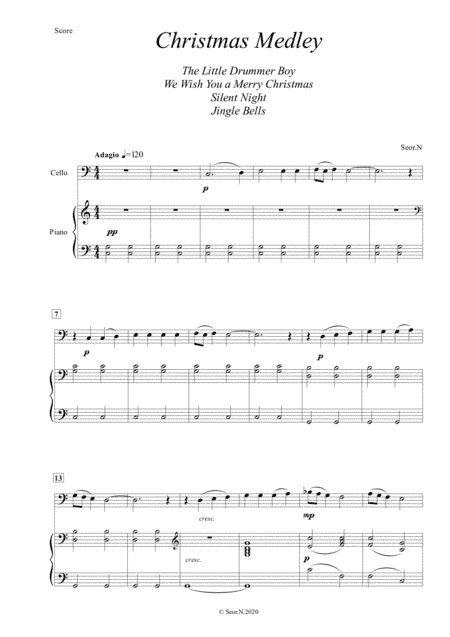 Christmas Medley for Cello and Piano