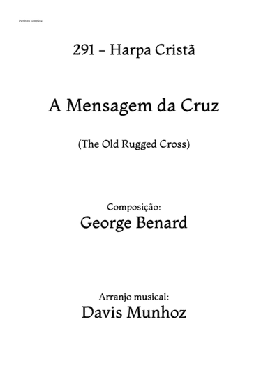 The old Rugged Cross (Rude Cruz/ A mensagem da cruz) (arr. Davis Munhoz)