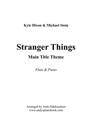 Stranger Things Main Title Theme (arr. Antti Hakkarainen)