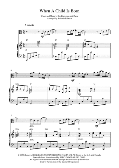 When A Child Is Born (arr. Kaiserin Rebecca)