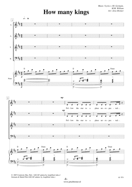 How Many Kings (arr. Jetse Bremer)