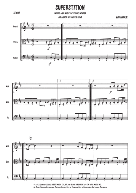 Superstition (arr. Darren Lloyd)