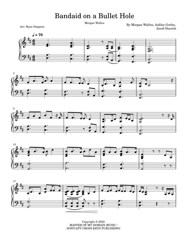 Bandaid On A Bullet Hole (arr. Ryan Simpson)