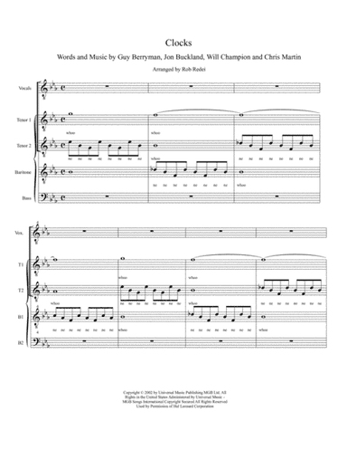 Clocks (arr. Rob Redei)