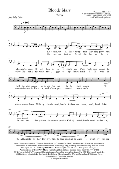 Bloody Mary (arr. Pedro Cohen)