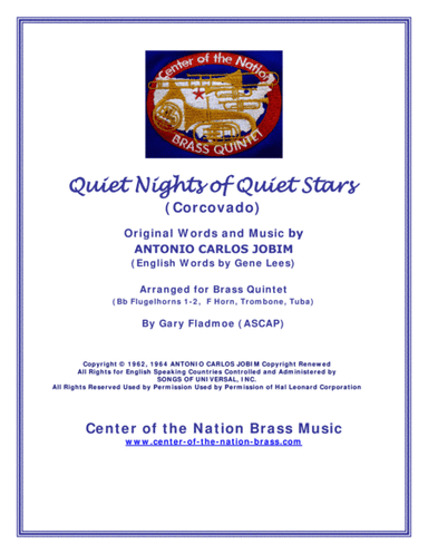 Quiet Nights Of Quiet Stars (Corcovado) (arr. Gary Fladmoe (ASCAP))