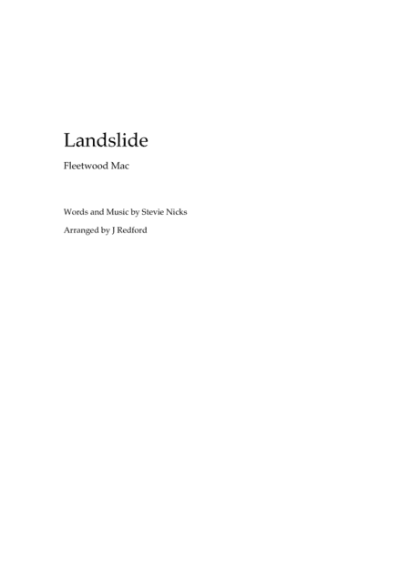 Landslide (arr. John Redford)