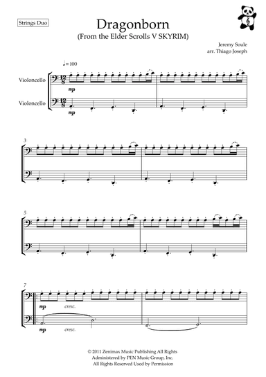 Dragonborn (skyrim Theme) (arr. Thiago Joseph)