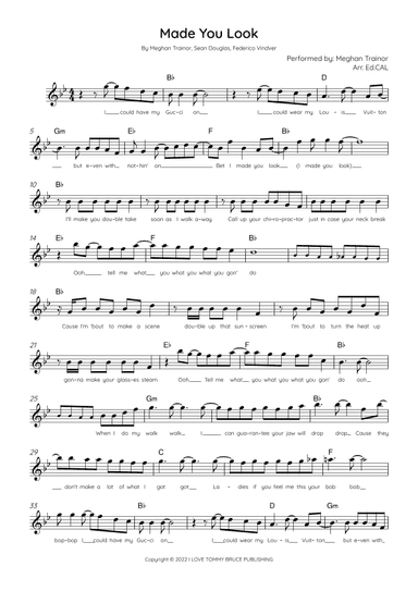 Made You Look (arr. Arr. Ed.CAL)