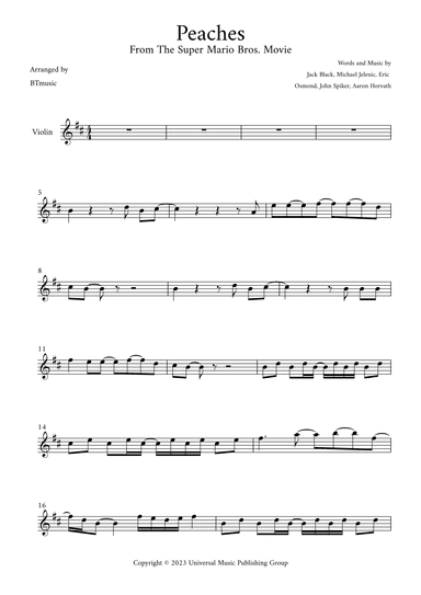 Peaches (arr. BTmusic)