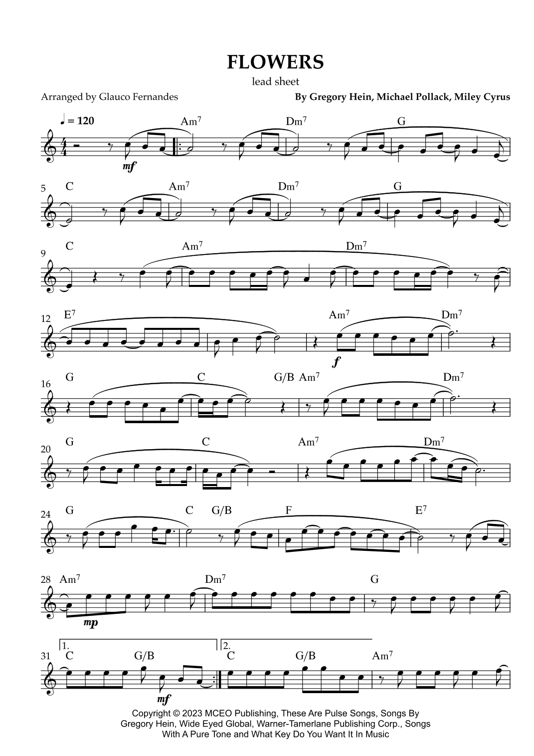 Flowers (arr. Glauco Fernandes)