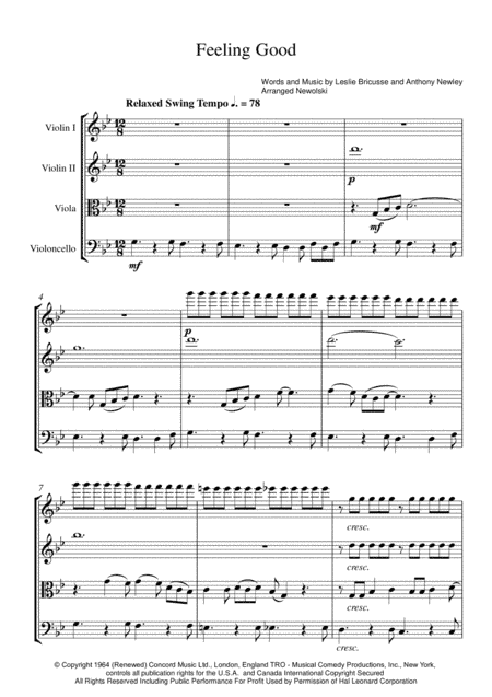 Feeling Good (arr. Newolski)