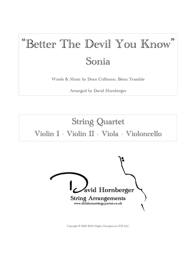 Better The Devil You Know (arr. David Hornberger)