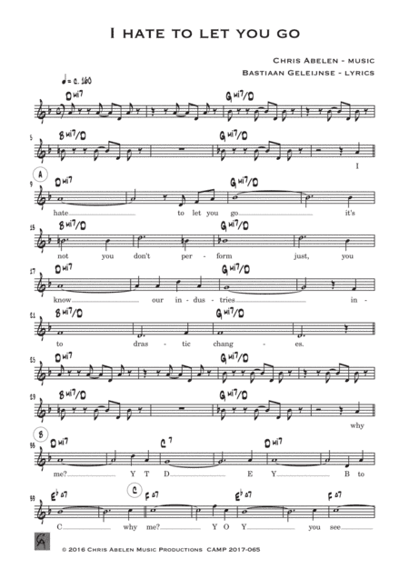 I hate to let you go