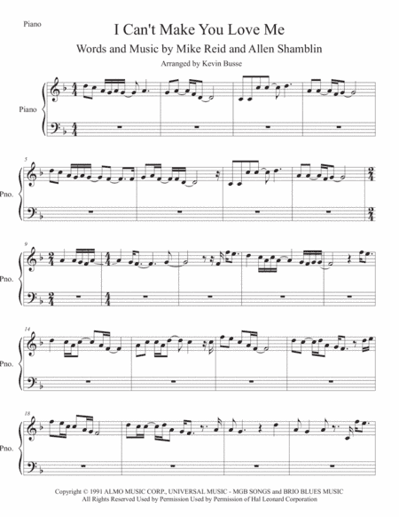 I Can't Make You Love Me (arr. Kevin Busse)