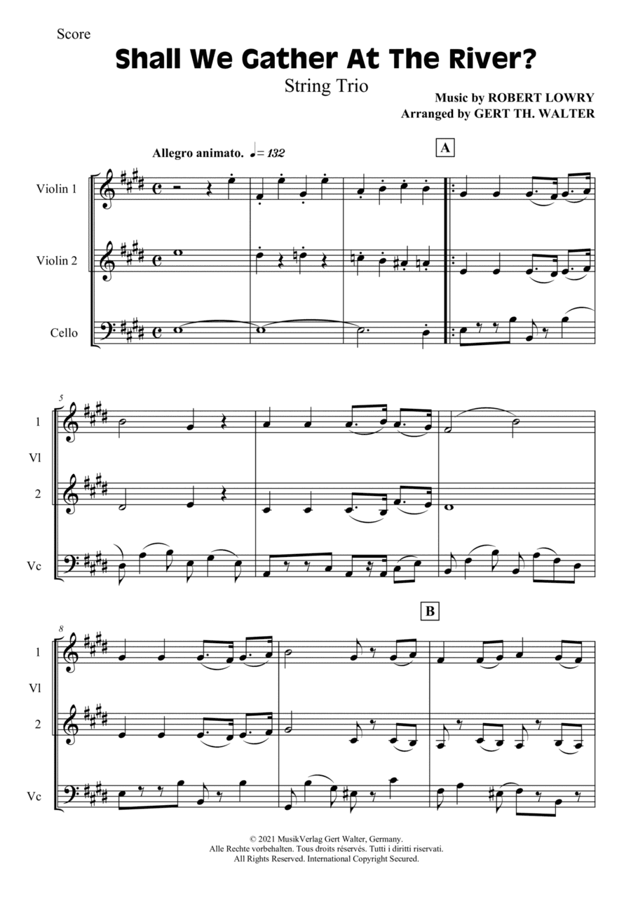 Shall We Gather At The River (arr. Gert Th. Walter)