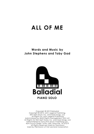 All Of Me (arr. Jessica Ranft)