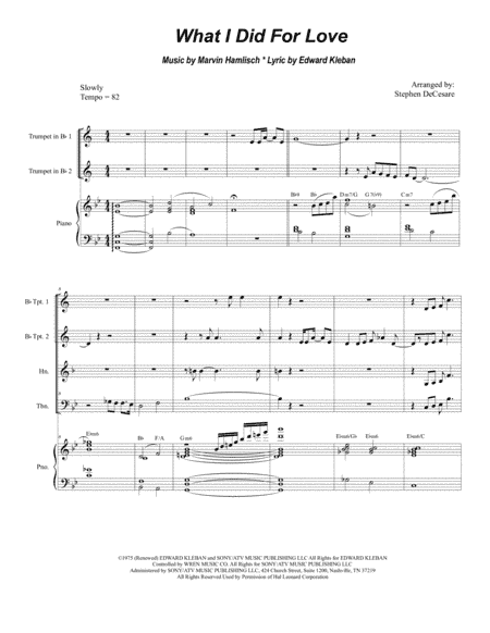 What I Did For Love (arr. Stephen DeCesare)