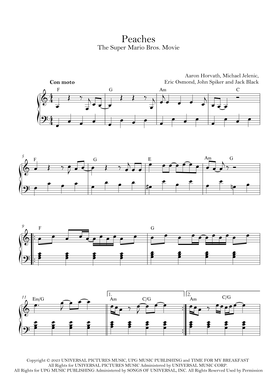 Peaches (arr. Lila Lali)