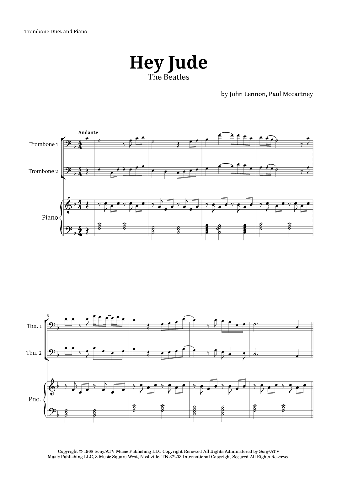 Hey Jude (arr. Langanho)