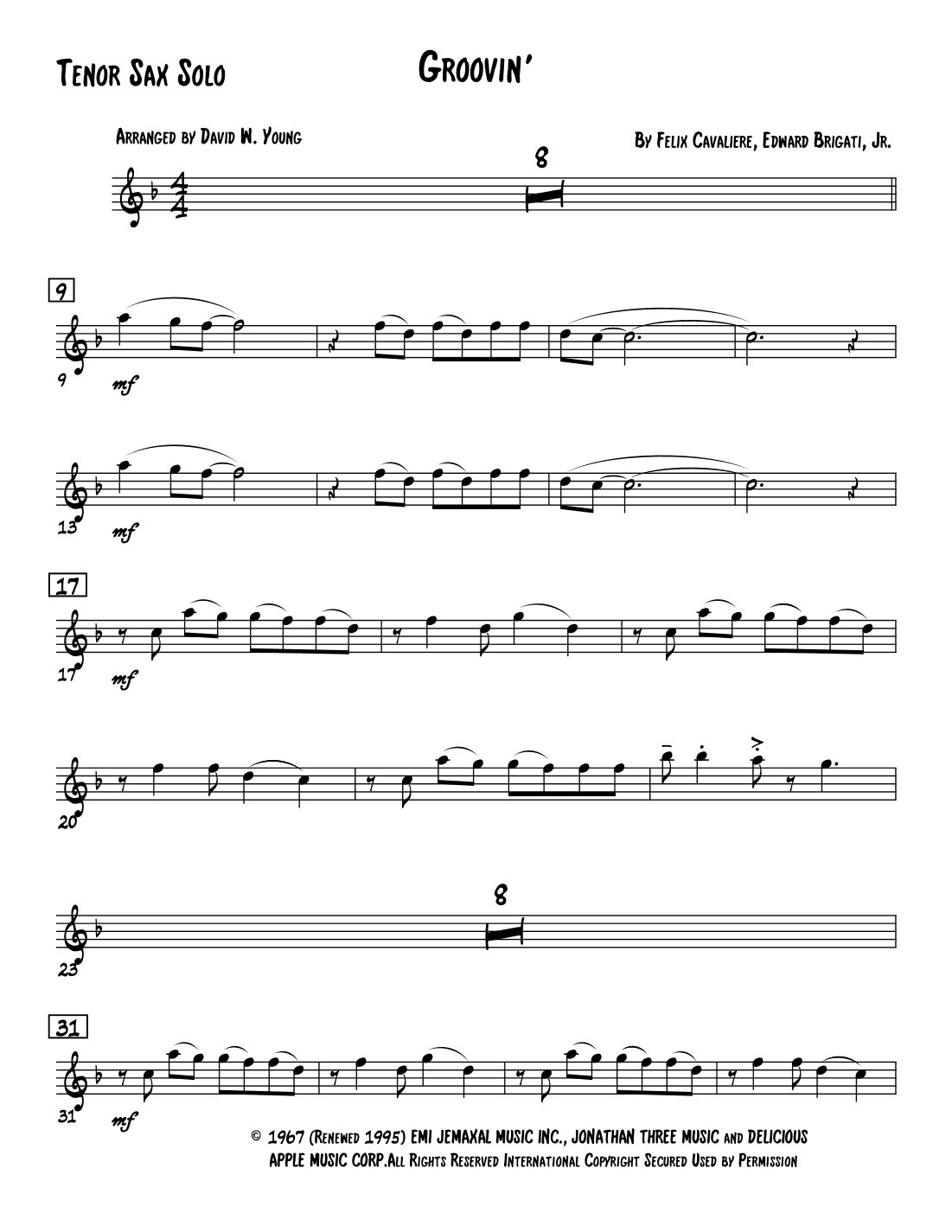 Groovin' (arr. David W. Young)