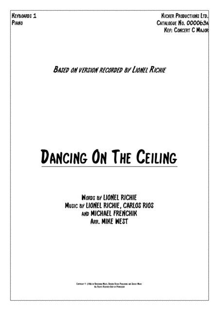 Dancing On The Ceiling (arr. Mike West)