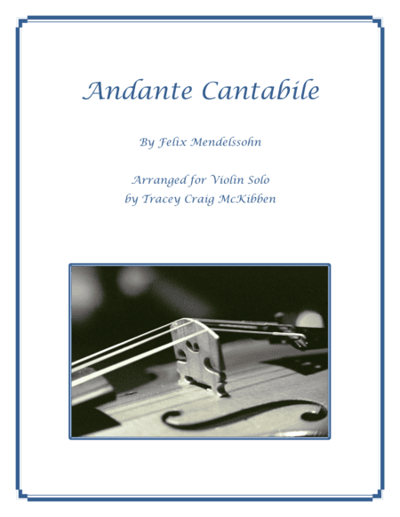 Andante Cantabile (Violin Solo) (arr. Tracey Craig McKibben)