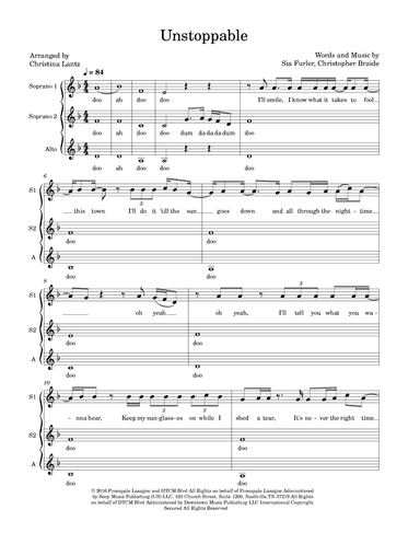 Unstoppable (arr. Christina Lantz)