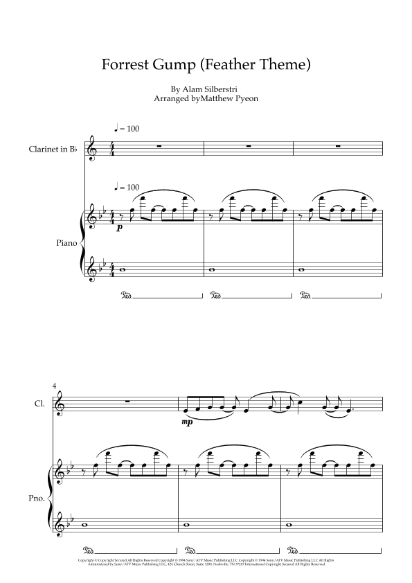 Forrest Gump - Main Title (feather Theme) (arr. Matthew pyeon)