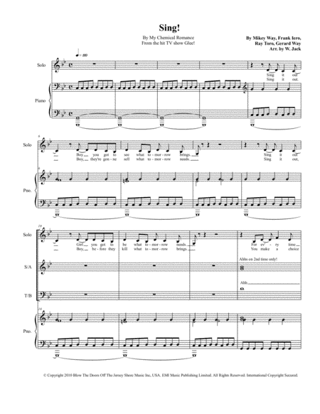 Sing (arr. Walter Jack)