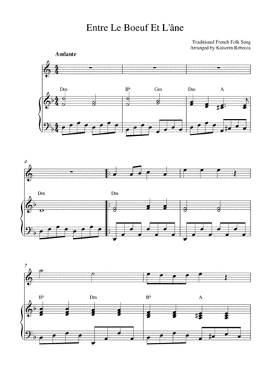 Entre Le Boeuf Et L'âne (arr. Kaiserin Rebecca)
