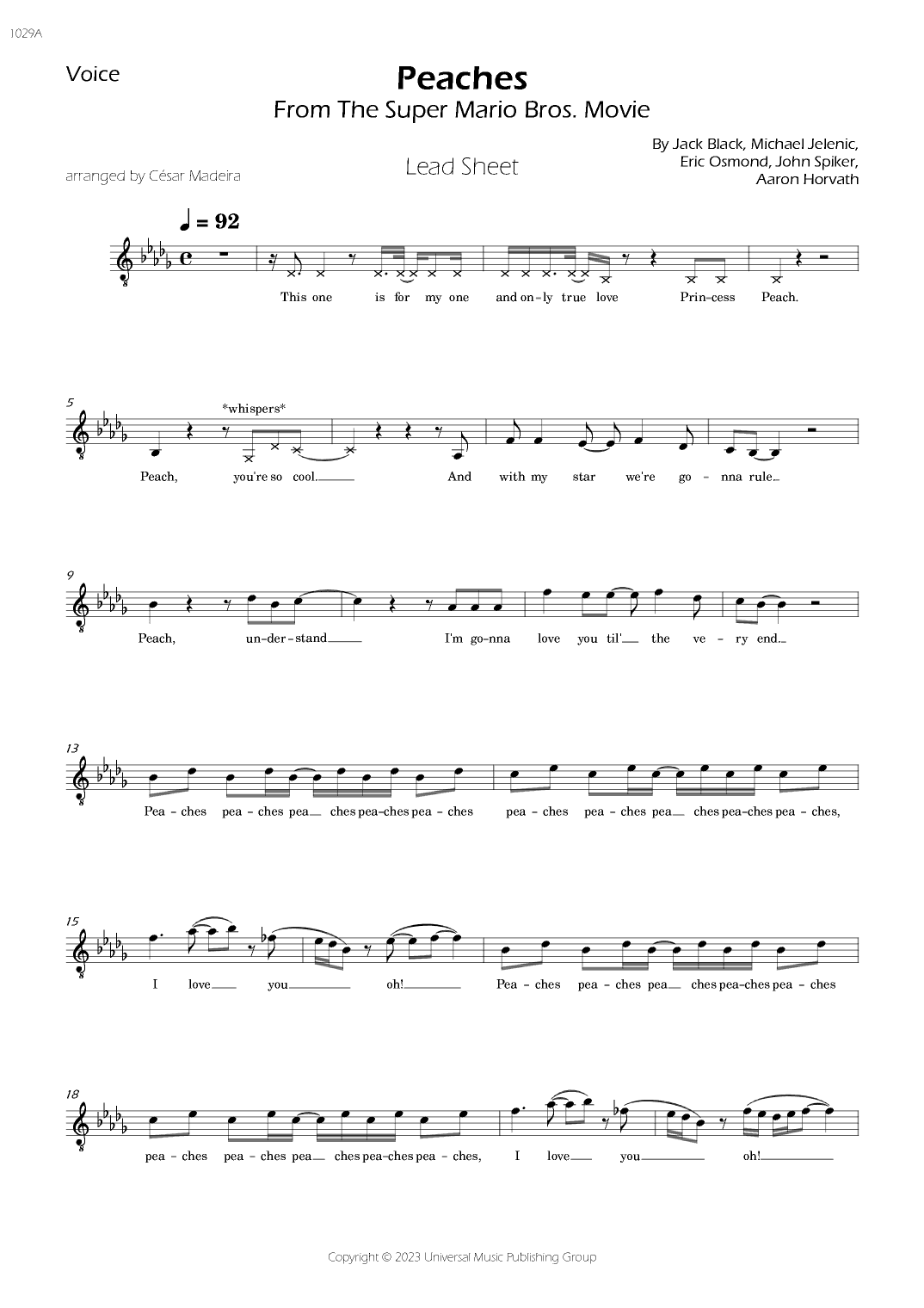 Peaches (arr. César Madeira)