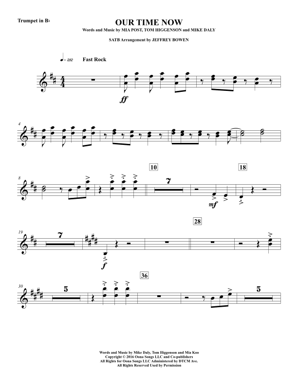 Our Time Now (arr. Jeffrey Bowen)