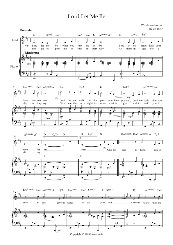 Lord Let Me Be