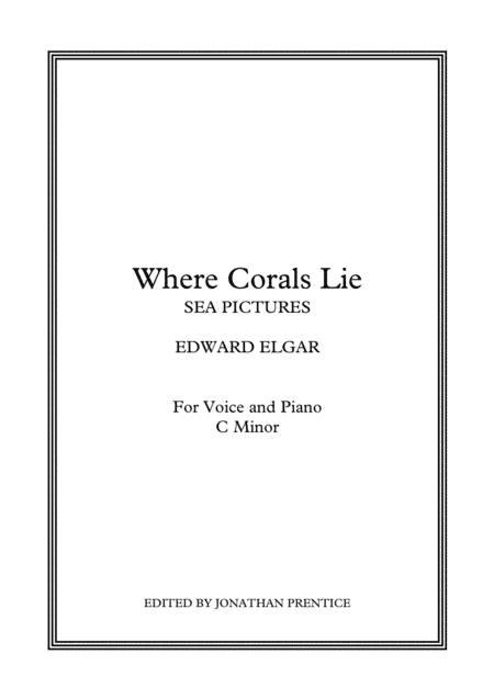 Where Corals Lie - Sea Pictures (C Minor) (arr. Jonathan Prentice)