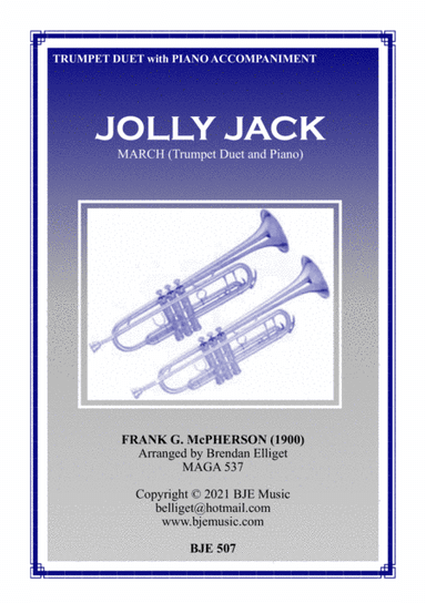 Jolly Jack March - Trumpet Duet and Piano Score and Parts PDF (arr. Brendan Elliget MAGA 537)