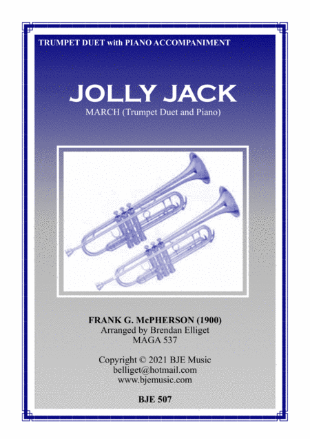 Jolly Jack March - Trumpet Duet and Piano Score and Parts PDF (arr. Brendan Elliget MAGA 537)