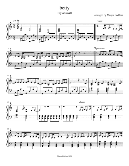 Betty (arr. Munya Haddara)