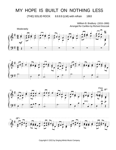 My Hope Is Built on Nothing Less (SOLID ROCK) (arr. Richard Giszczak)
