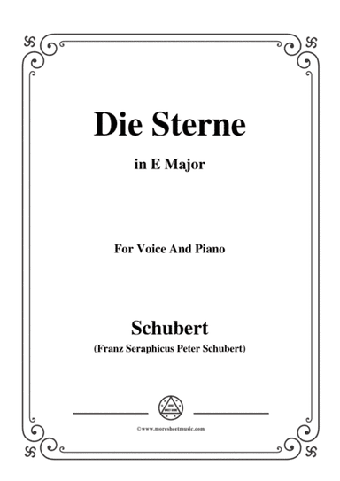 Schubert-Die Sterne,Op.96  No.1,in E Major,for Voice&Piano (arr. MSM)