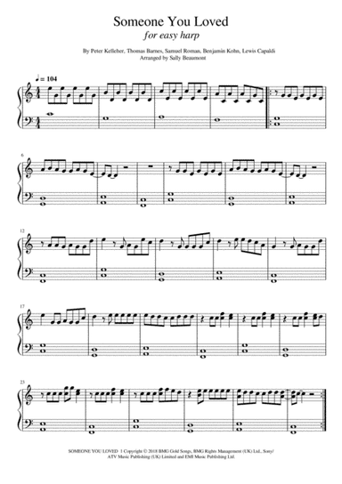 Someone You Loved (arr. Sally Beaumont)