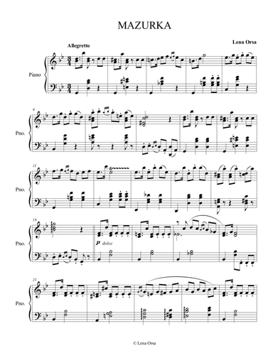 Mazurka | Piano Music